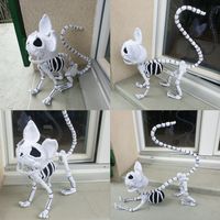 Gehäkelte Skelett Katze OOAK handmade Dekoracion Halloween